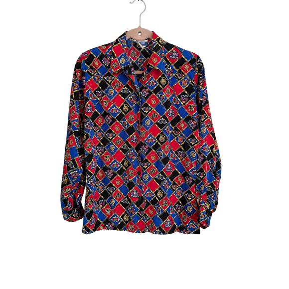 Vintage Pendleton Equestrian Shirt Womens 6 Red Button Up Long Sleeve Preppy - Picture 1 of 6